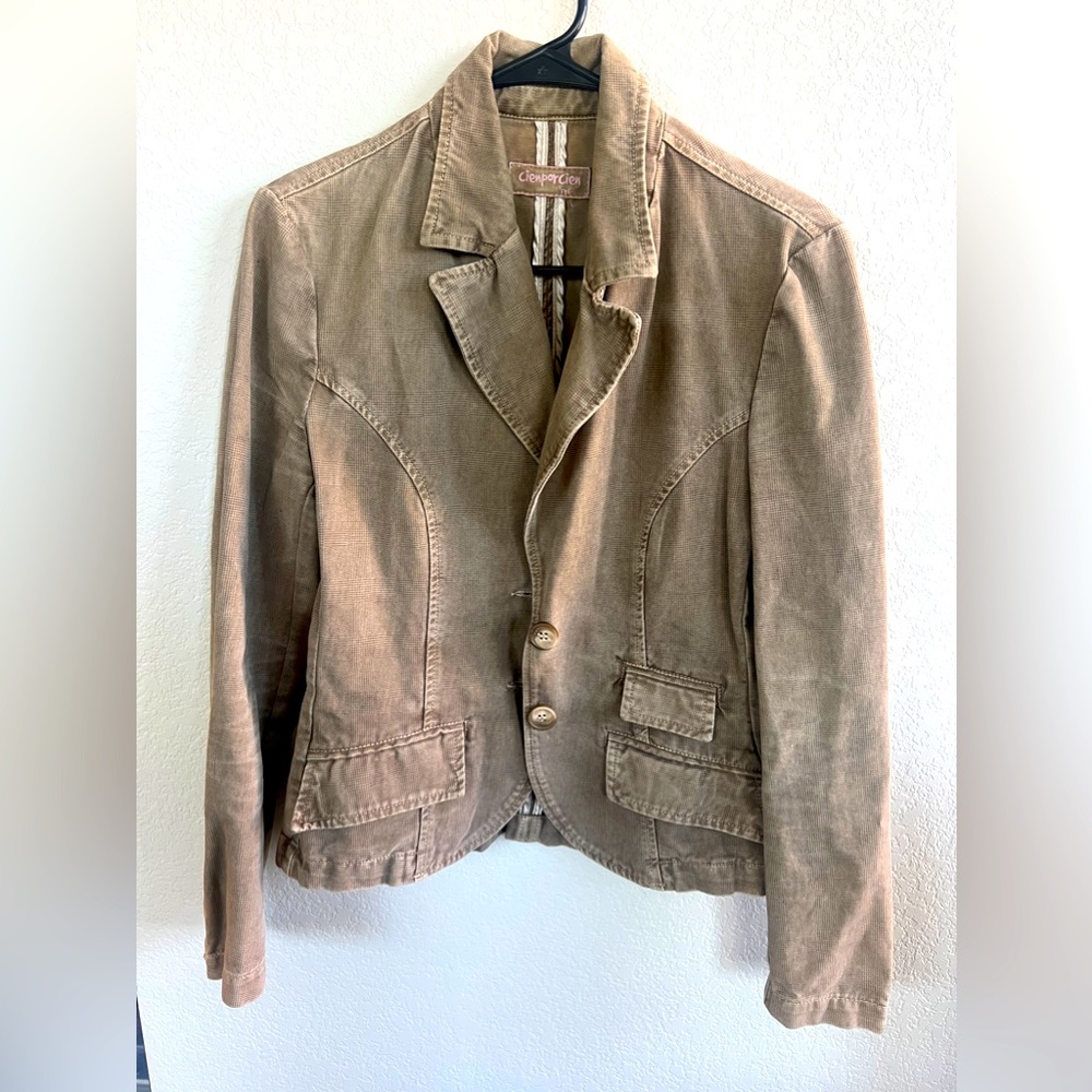 Tan button down blazer